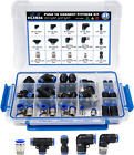37 Pcs Quick Connect Air Hose Fitting Kit 1/4" 3/8" 1/2" Push To Connect Air Fit