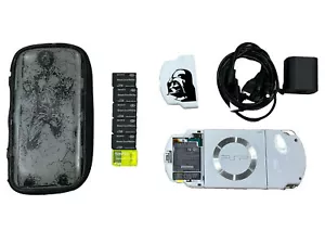 Sony PSP 2000 Bundle White Star Wars Battlefront Darth Vader Edition W/ EXTRAS - Picture 1 of 9