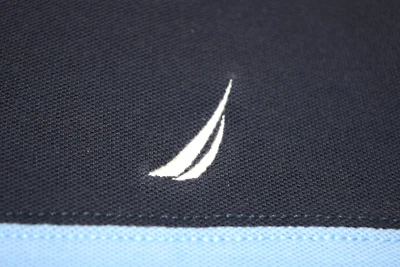 Polo Nautica Vintage Talla M Años 90 Azul Azul Blanco Bloque Rayas Camisa de Vela Foto 1 de 4