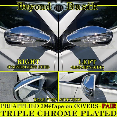 CUBIERTAS DE ESPEJO CROMADAS CON ORIFICIO DE SEÑAL DE GIRO PARA Hyundai Sonata 2011 2012 2013 2014 Foto 1 de 2