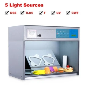 Color Assessment Cabinet Color Viewing Booths with 5 Sources D65 TL84 UV F CWF - Picture 1 of 12