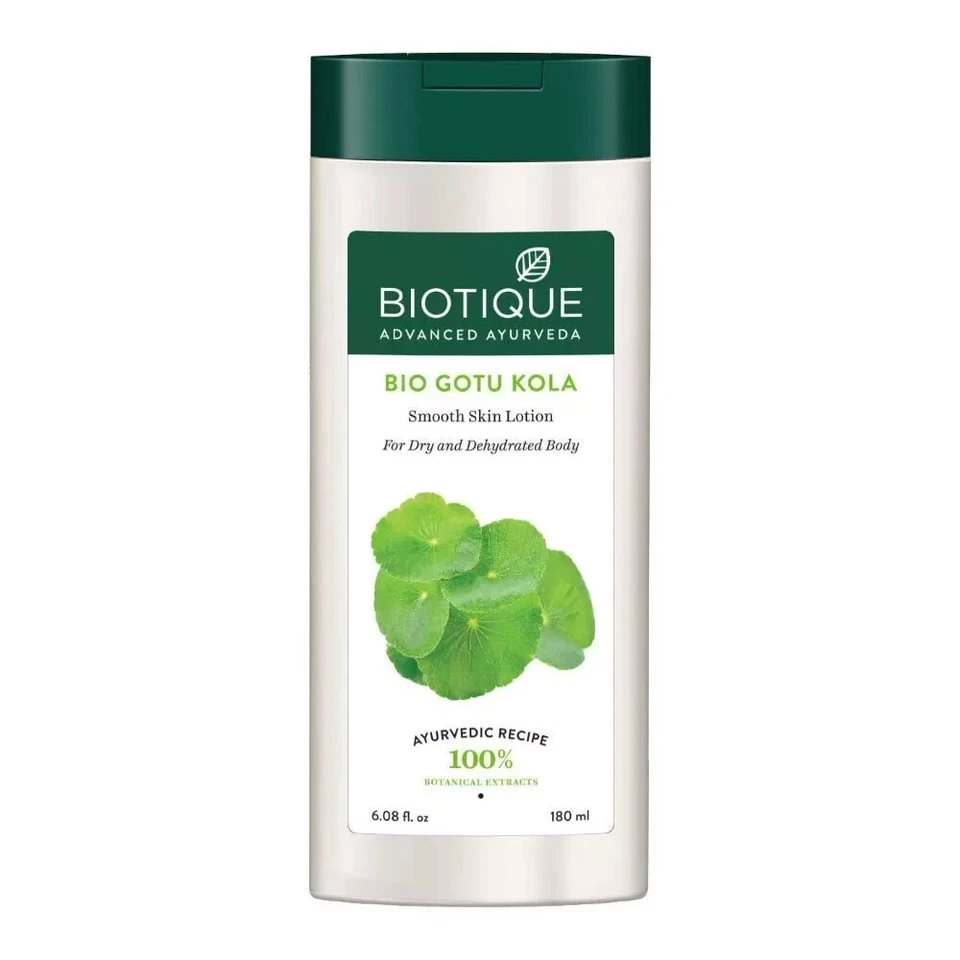 Biotique Bio Gotu Kola Smooth Skin Lotion for Dry and Dehydrated Body 180ml, - Image 1 of 4