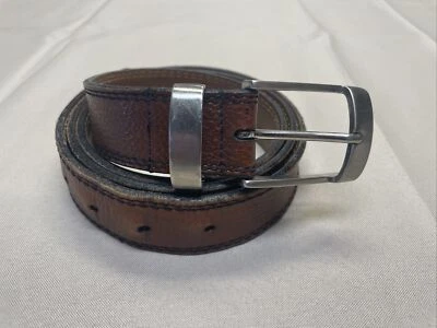 Allen Edmonds Size 42 Brown Pebbled Calfskin Leather Men's Belt 37817 - Image 1 of 4