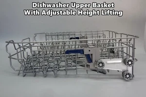 Dishwasher Upper Basket Rack Adjustable Height Lift w/ Arm Sprayer (L3C) - Picture 1 of 11