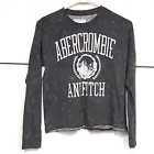 Abercrombie & Fitch T-Shirt Kids 13-14 Black Cotton Long Sleeve Crew Pullover