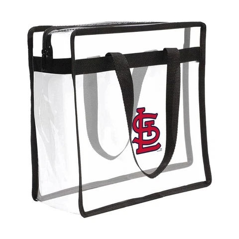 St Louis Cardinals Clear Stadium Tote [NEW] MLB Bag Purse Game Day Field Cover