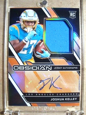 2020 Joshua Kelley Obsidian Etch Orange Rookie Autograph Patch RC /99 🔥🔥🔥 - Image 1 of 2