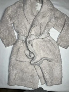 New NWT BAREFOOT DREAMS L- XL Cozychic Teddy Coat Robe Almond Color $225 - Picture 1 of 6