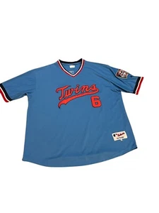 Majestic Minnesota Twins Tony Oliva Throwback Jersey Blue and Red Size 56 - Picture 1 of 1