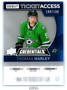 2021-22 Upper Deck Credentials - Thomas Harley DTA Acetate #RTA-TH 189 /199 - Picture 1 of 2