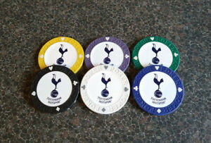 Tottenham Hotspur Spurs Poker Chip Golf Ball Markers- 6 colours available