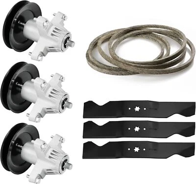 GREEN DADE OUTDOOR Deck Rebuild Kit Blades Spindles Belt fits Cub Cadet 50" RZT Troy Bilt MTD