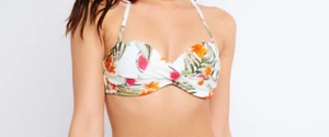 Bikini-Oberteil Sakata Palmrosed, Bandeau-Form DE Gr 40, neu - Bild 1 von 5