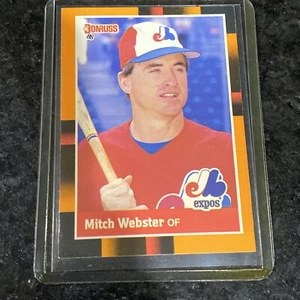1988 Donruss Mitch Webster Of Montreal Expos #292 (Rare) Error Baseball Card - Picture 1 of 24