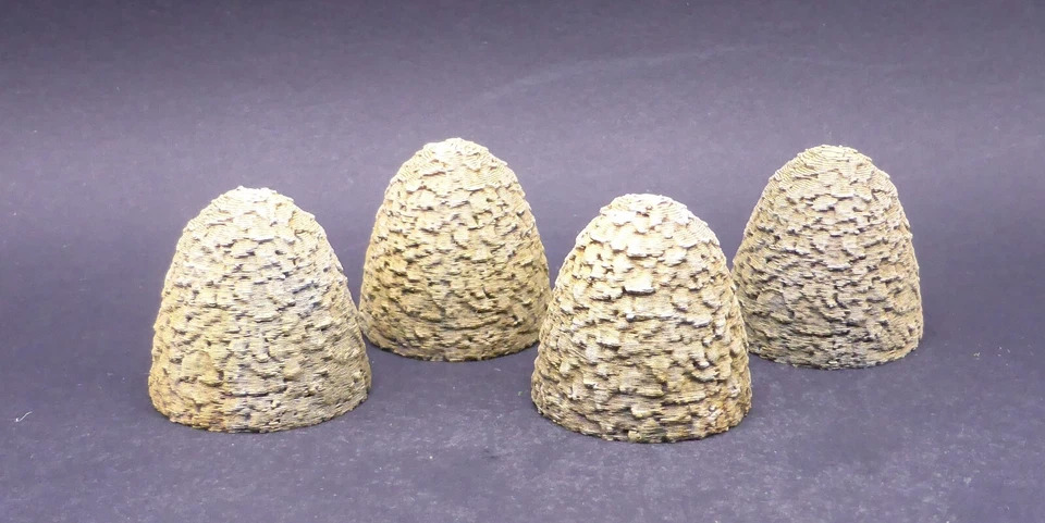 4 x Haystacks 6mm 10mm Painted Wargaming Scenery Terrain Historical Fantasy - Image 1 of 4