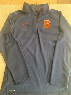 Syracuse University Sweater Youth Large Blue Nike Dri-Fit 1/4 Zip Pullover Logo - Image 1 of 4