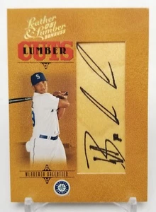 2005 Donruss Leather & Lumber WLADIMIR BALENTIEN Lumber Cuts Auto /256 Mariners - Picture 1 of 6