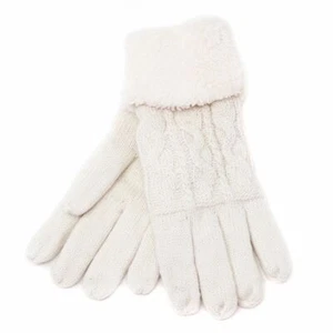 Womens Winter Snow Gloves Sleeve Warmer Warm Thick Fur Knit Thermal Insulated  - Picture 1 of 13
