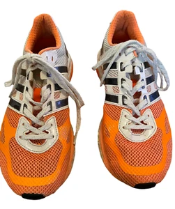 Adidas Adios Boost Womens Running Sneaker SZ 6.5 Orange Gray - Picture 1 of 11