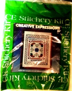 Creative Expressions ABC SAMLER Cross Stitch Embroidery Kit 7408 Count NEW - Picture 1 of 3