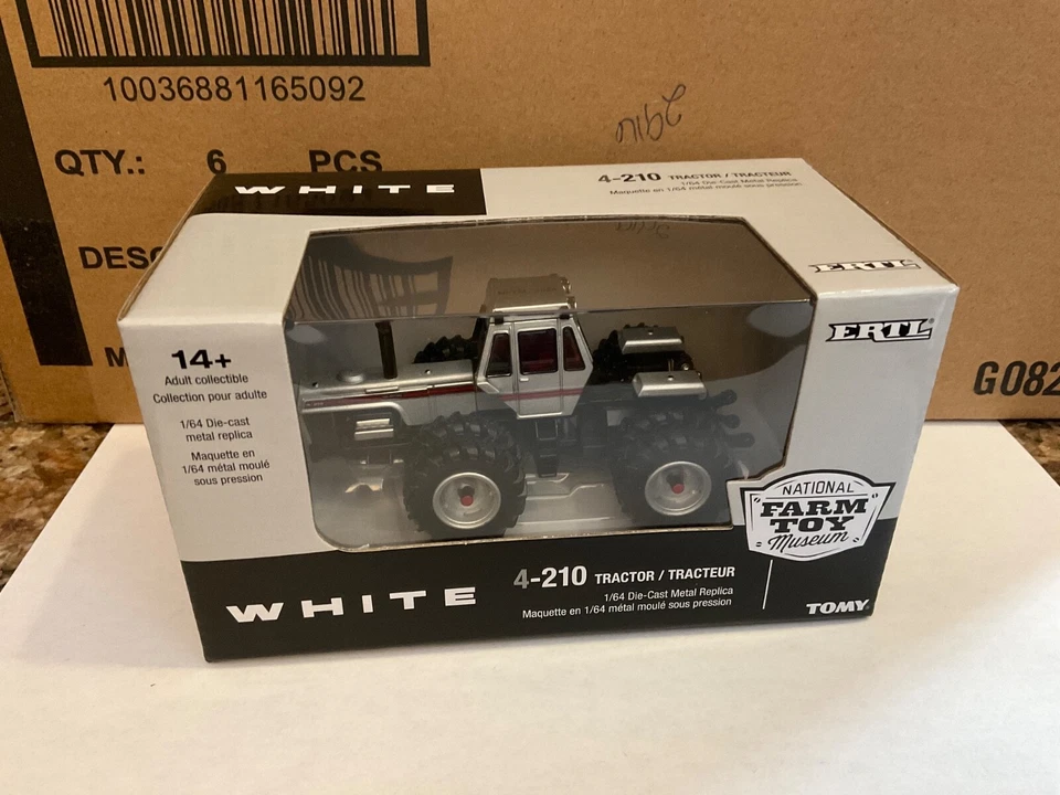ERTL 1:64  1/64  diecast WHITE 4-210 tractor NATIONAL FARM TOY MUSEUM - Image 1 of 1
