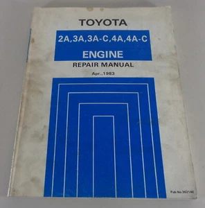 Reparar Manual Toyota Engine 2A/3A/ 3A-C/4A/4A-C para Tercel + Corolla 1983 - Imagen 1 de 1