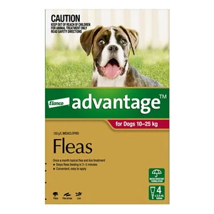 Bayer Advantage Dog 10-25kgs Large 4 & 6 Pack Flea Tick Remedy Canine Spot On - Picture 1 of 14