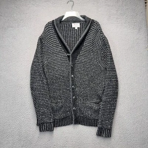 Neiman Marcus Rag Bone Strickjacke Pullover XL schwarz weiß Wollmischung Schalkragen - Bild 1 von 11