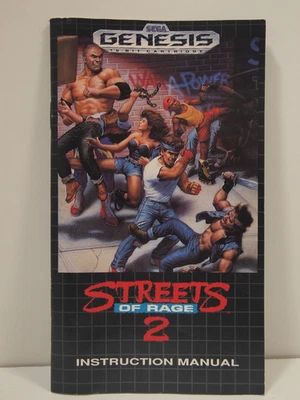 Streets of Rage 2 (SEGA Genesis) Authentic MANUAL ONLY - Image 1 of 4