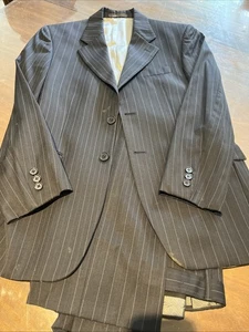 Boys NavyPinstripe Wool Suit Joseph Aboud Size 16, See Details! - Picture 1 of 21