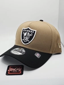 New Era Las Vegas Raiders 9Forty Snapback Hat A-Frame Black Brown 2 Tone - Picture 1 of 5