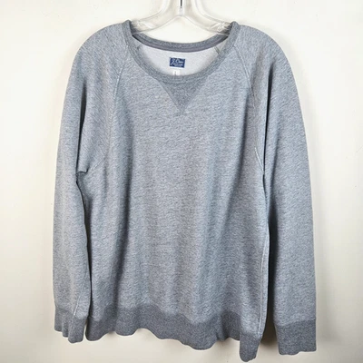 J.CREW VINTAGE POLAR GRIS JASPEADO CUELLO REDONDO SUÉTER SUDADERA HOMBRE TALLA L J. Tripulación Foto 1 de 4