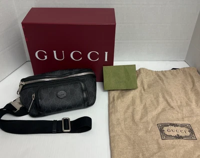 Bolso Cinturón Gucci GG Negro Supreme Entrelazado G! 682933 Foto 1 de 4