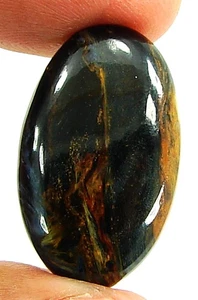 19.95 Ct Natural Golden Blue Pietersite Loose Gem Cabochon Wire Wrap Stone-27265 - Picture 1 of 2