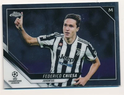 FEDERICO CHIESA 2022 TOPPS CHROME UEFA CHAMPIONS LEAGUE #195 SOCCER MINT - Image 1 of 2