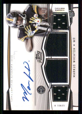 2013 Topps Prime AUTOed Relics Level 5 Silver #PVMW Markus Wheaton /449 - Image 1 of 2