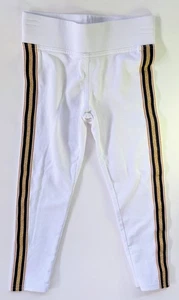 Disney Cruise Line Athletic Wear White Pant Small Youth Black & Gold Glitter  - Picture 1 of 9