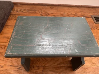 Taburete de madera vintage de 10”x15” primitivo hecho a mano casa de campo rústica Foto 1 de 4