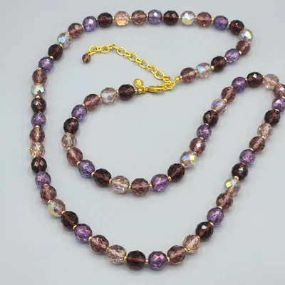 Ожерелье с надписью Joan Rivers цвет аметиста огненное полированное чешское стекло маяк 36 дюймов - Изображение 1 из 4