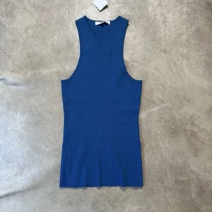 Madewell Tank Top Womens Size XS Blue The Signature Knit Cutaway Sweater - Picture 1 of 9