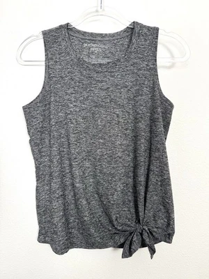 BEYOND YOGA Muscle Tank Top Womens XS All For Ties Knotted Gray Heathered Black - Image 1 of 4