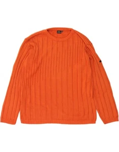 CAMEL Mens Crew Neck Jumper Sweater XL Orange Cotton BM25 - Picture 1 of 4