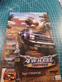 4 Wheel Thunder Sega Dreamcast Video Game Print Ad