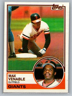 1983 Topps Max Venable San Francisco Giants #634 - Image 1 of 2