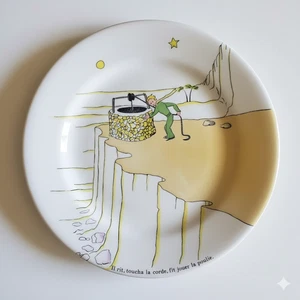 Gien Le Petit Prince Salad/ Dessert Plate 22cm/8.7" Porcelain Faiencerie De Gien - Picture 1 of 6