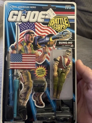 Vintage 1992 Gi Joe Battle Corps Gung-Ho #16 Marinha dos EUA Hasbro Estado perfeito no cartão! - Imagem 1 de 4