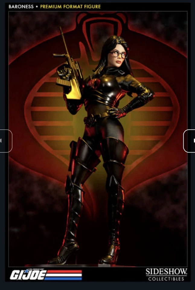 Boneco GI JOE BARONESS Premium Format™ por Sideshow Collectibles LE 263/750 MISB! - Imagem 1 de 4