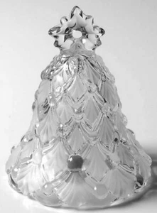 MIKASA GERMANY CRYSTAL "WINTER DREAMS" CHRISTMAS TREE GLASS COLLECTIBLE BELL - Picture 1 of 6