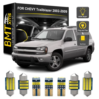 10x Interior LED Light Bulbs Map Dome White For Chevrolet Trailblazer 2002-2009 Foto 1 de 4