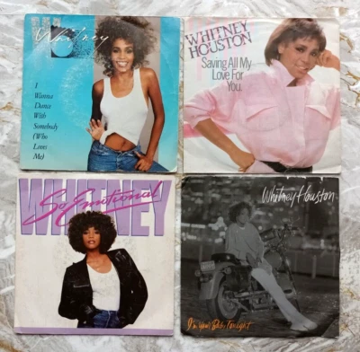 WHITNEY HOUSTON ( Saving all my Love for you, I'm Your Baby tonight ) Vinyle 45T - Photo 1/4